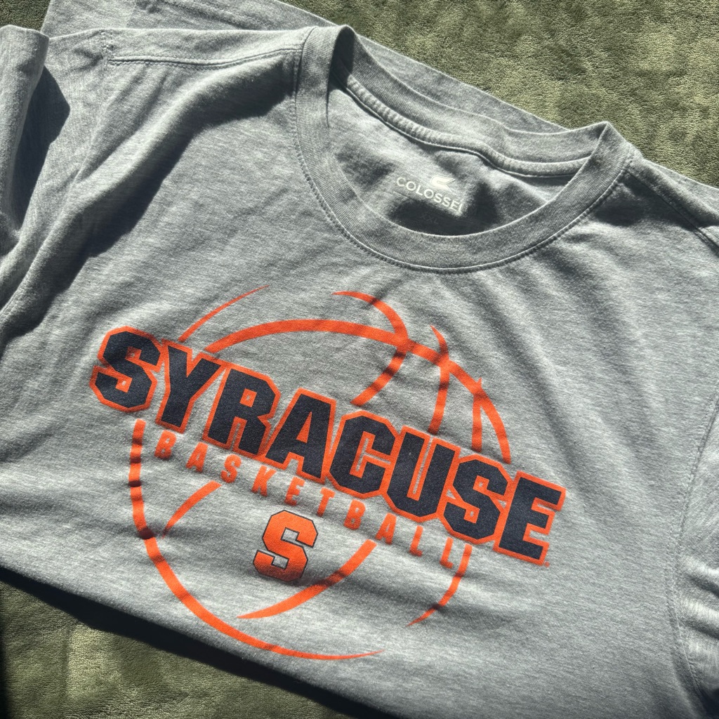 Colosseum Syracuse Basketball Tee In Gray And Orange